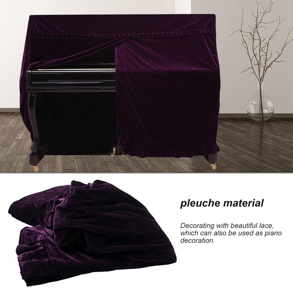 Piano Durable Thick Upright Piano Keyboard Dust for Upright Pianos and Double 158 x 45 x 112 cm Cover, Cover, Dustproof, Washable, Stools, (Purple)