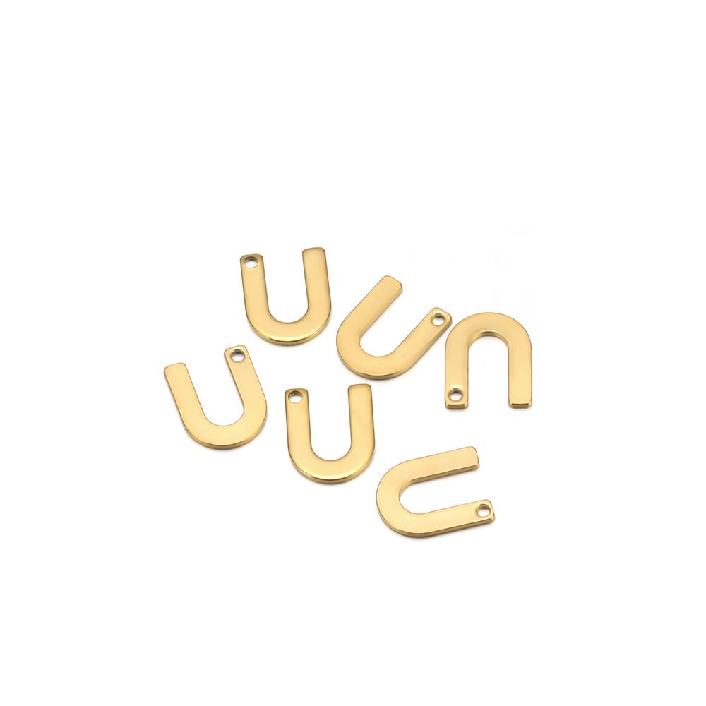 30pcs Stainless Steel Gold Color A-Z 26 Letter Pendant Alphabet Charms Pendant for DIY Jewelry Making Earrings Bracelet Necklace