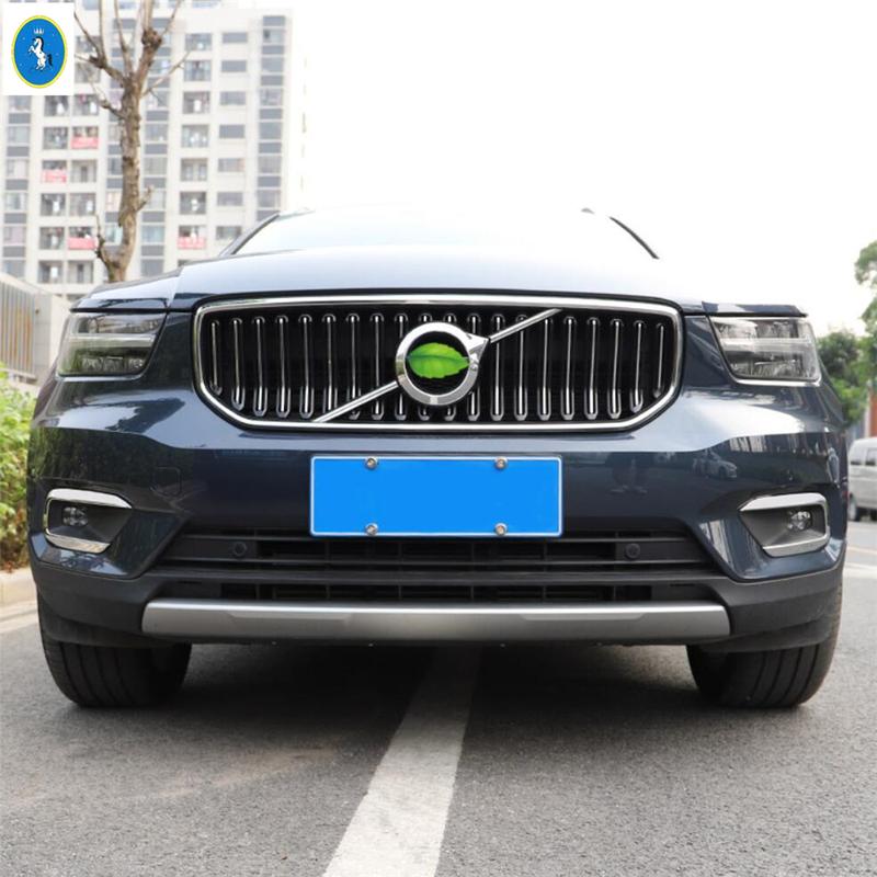 Chrome Auto Exterior Front Fog Lights Lamp Foglight Decoration Cover Trim Frame Sticker Accessories For Volvo XC40 2018 - 2024