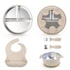 Shockproof Children's Tableware Set Divided Suction Cup Plates Baby Feeding Set  Meal Training