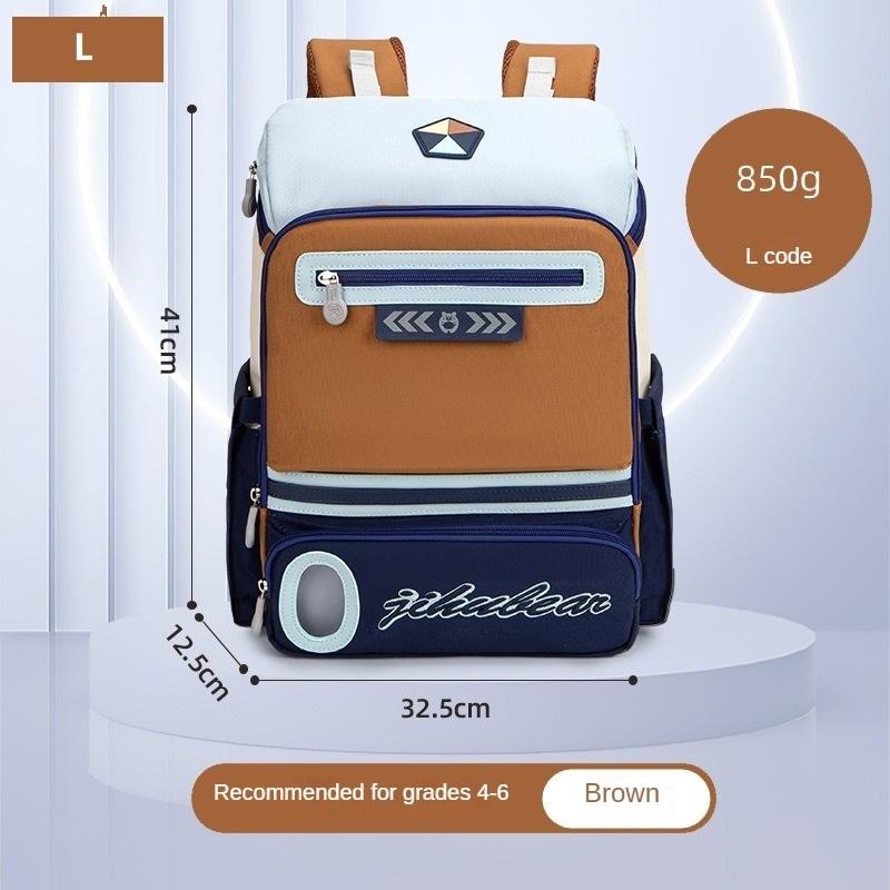 Lightweight Spine Protection Backpack for Primary School Kids Ergonomic Schoolbag