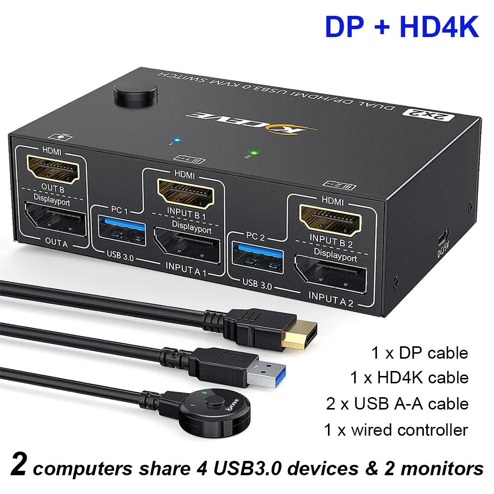 

KVM Switch USB 3.0 Hub & HDMI Docking Station