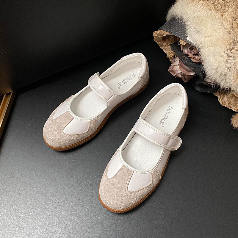 

V Yixinda новые ретро туфли Мэри Джейн на липучках с круглым носком, женские тренировочные туфли 43 белый