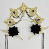 Heiligenscheine Kronen Marien Göttinnen Stirnband Göttinnen Kopfschmuck Kopfschmuck Tiaras Kronen Halloween Cosplay Hochzeitskostüm