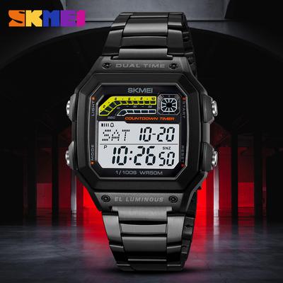Square Design Men's Electronic Watch Luminous Waterproof Multi-functional Student Watch Fashion Electronic Watch Men