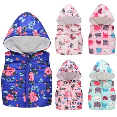 Kleinkind Baby Mädchen Winter Cartoon Winddicht Mantel Mit Kapuze Warme Oberbekleidung Weste