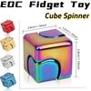 Metall Fidget Spinner Würfel Spielzeug für Erwachsene Jugendliche - Cooles sensorisches Schreibtisch-Gadget Büro Stressabbau, Angst ADHS Autismus Werkzeug