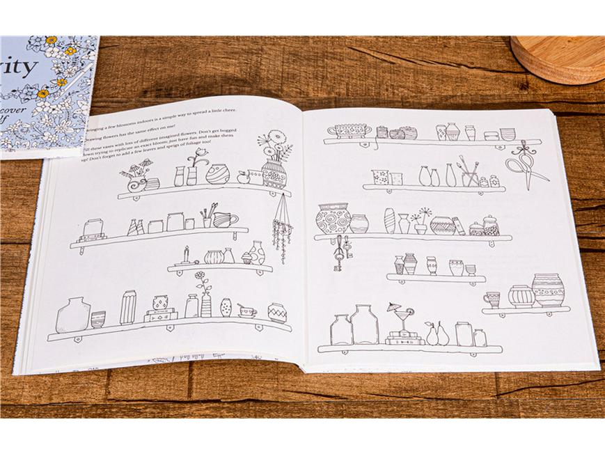 30 Days of Creativity: English Adult Coloring Book for Stress Relief