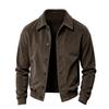 Herren Cordjacke Reverskragen Knopfleiste Seitentasche Vintage Amerikanisch Retro Lässige Oberbekleidung Herbst Winter Tägliche Jacken