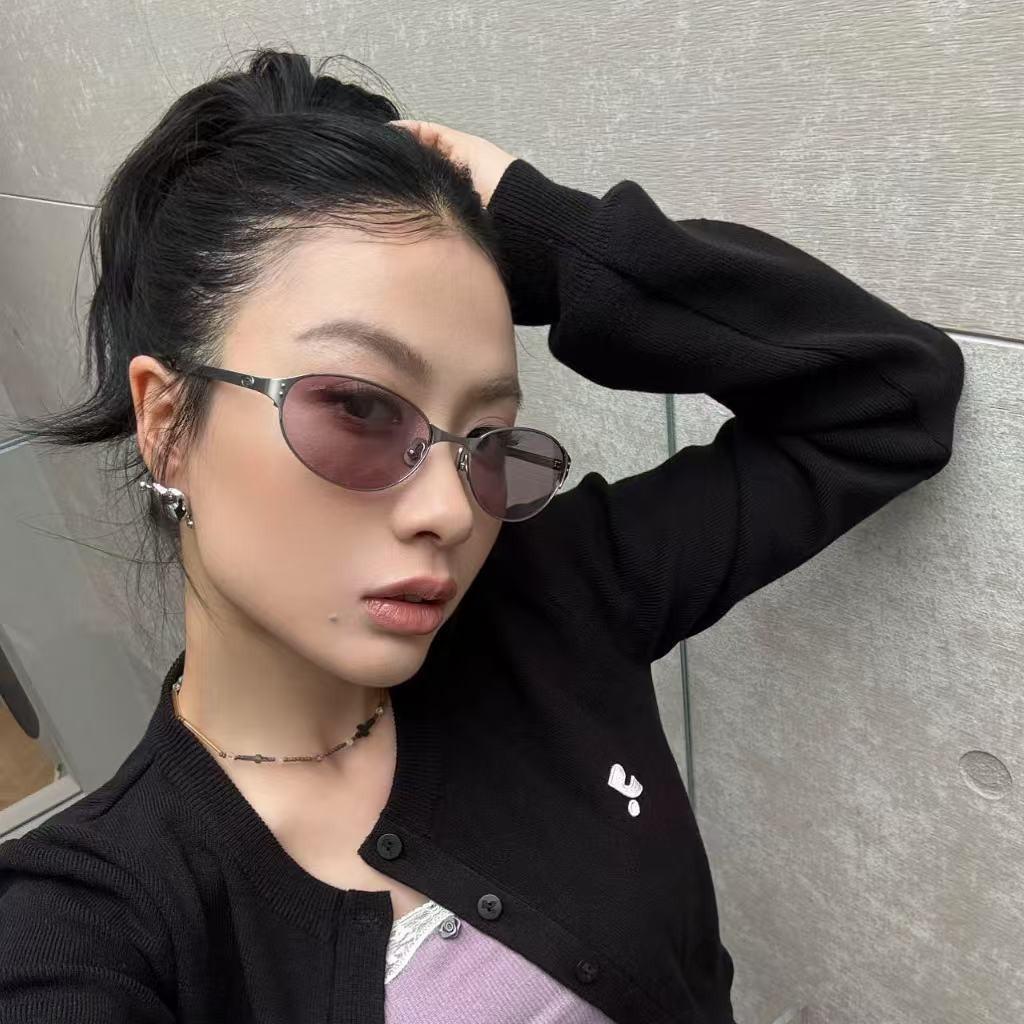 New products in the Year of the Snake UV-proof sunglasses oval frame ins fashionable versatile sunglasses