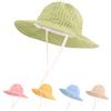 Baby Girl Sun Hat Infant Summer Beach Hats Toddler with Wide Brim Strap Outdoor Bucket Hat