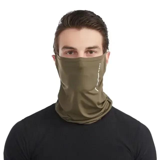 1PCS Outdoor Cycling Breathable Lce Silk Bandana Face Balaclava Scarf Elastic Hanging Ear Cycling Balaclava Cool Face Scarf