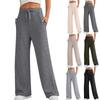 Women's Casual High- Wide-Leg Athletic Pants - Ideal For Sports & Fitness, Straight-Leg Silhouette