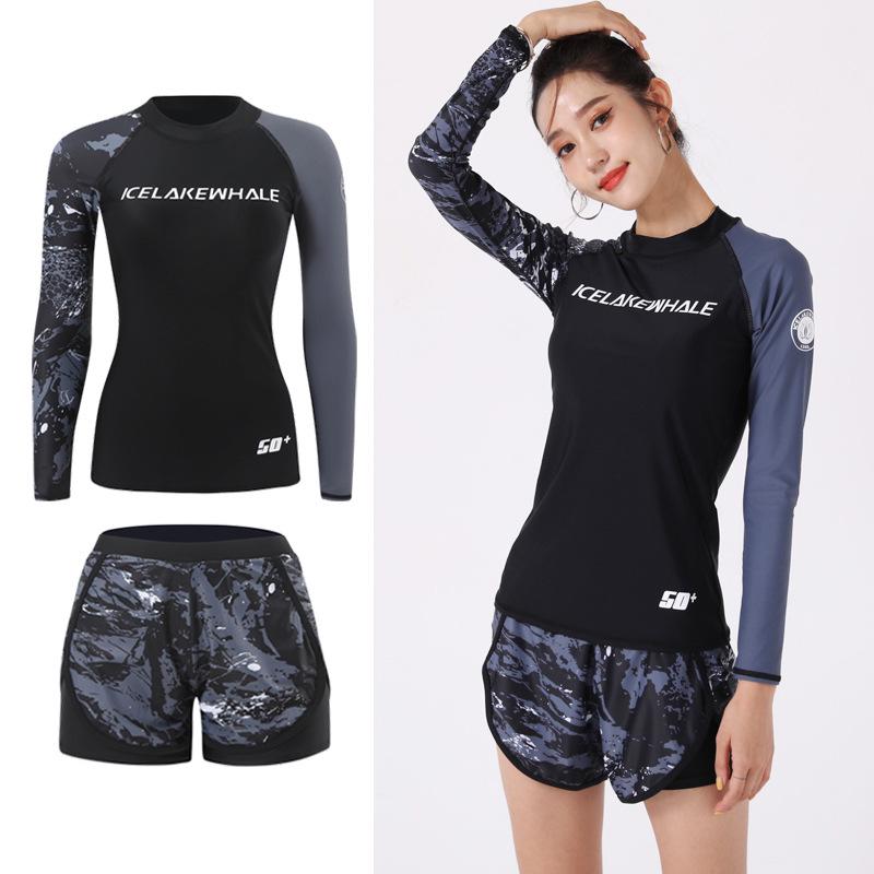 Unisex Sun Protection Quick-Dry Two-Piece Wetsuit for Snorkeling & Surfing
