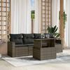 VidaXL Garden Furniture Set 5 Pcs with Grey Cushions Braided Resin 3267100