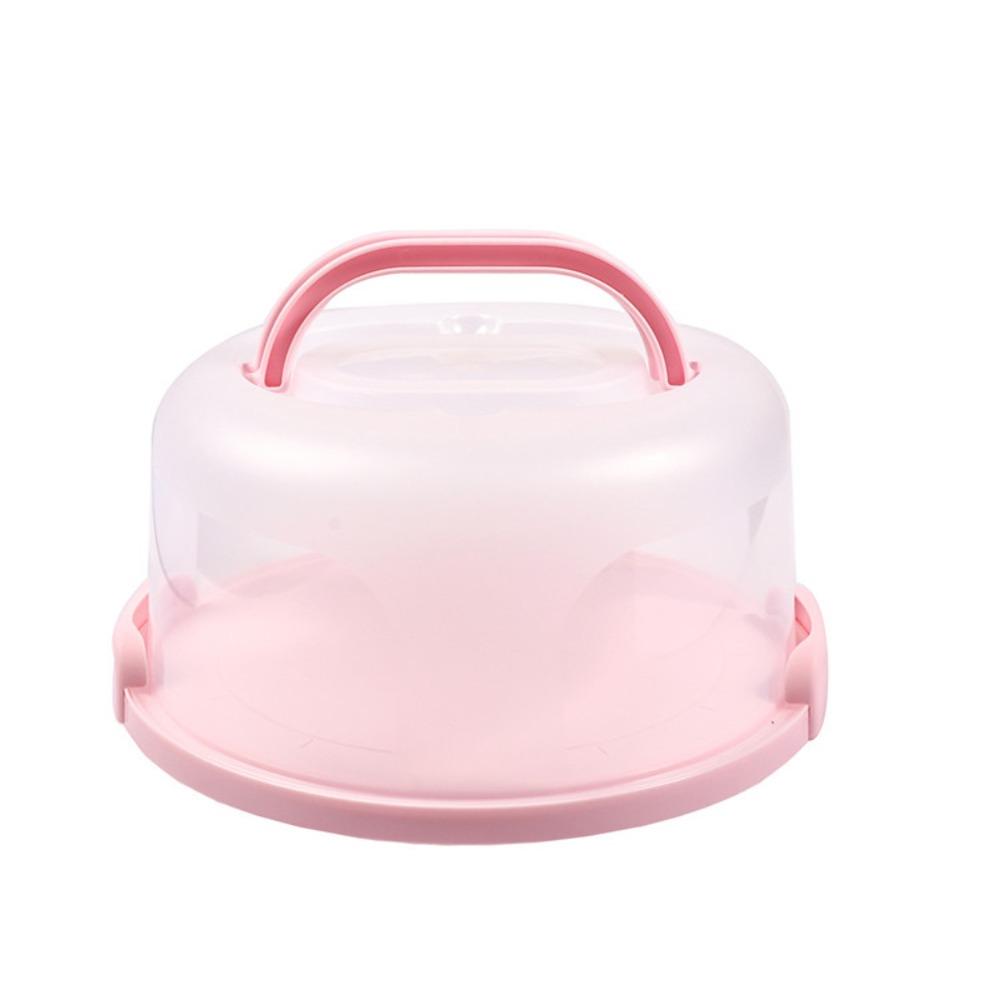 Round Cake Container 8/10 Inch Cake Case Food Storage Tray Plastic Cake Box Homemade Cake