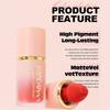 6 Color Liquid Blush Face Contouring Matte Blush Multifunctional Easy Color Blush Silky Texture Delicate Long Lasting Rouge Blush Lipstick Face Makeup