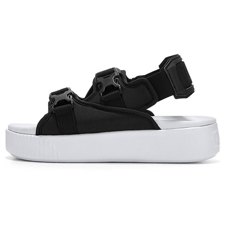 (WMNS) PUMA Platform Slide YLM 19 Black White Women s 369424-01 EU 39