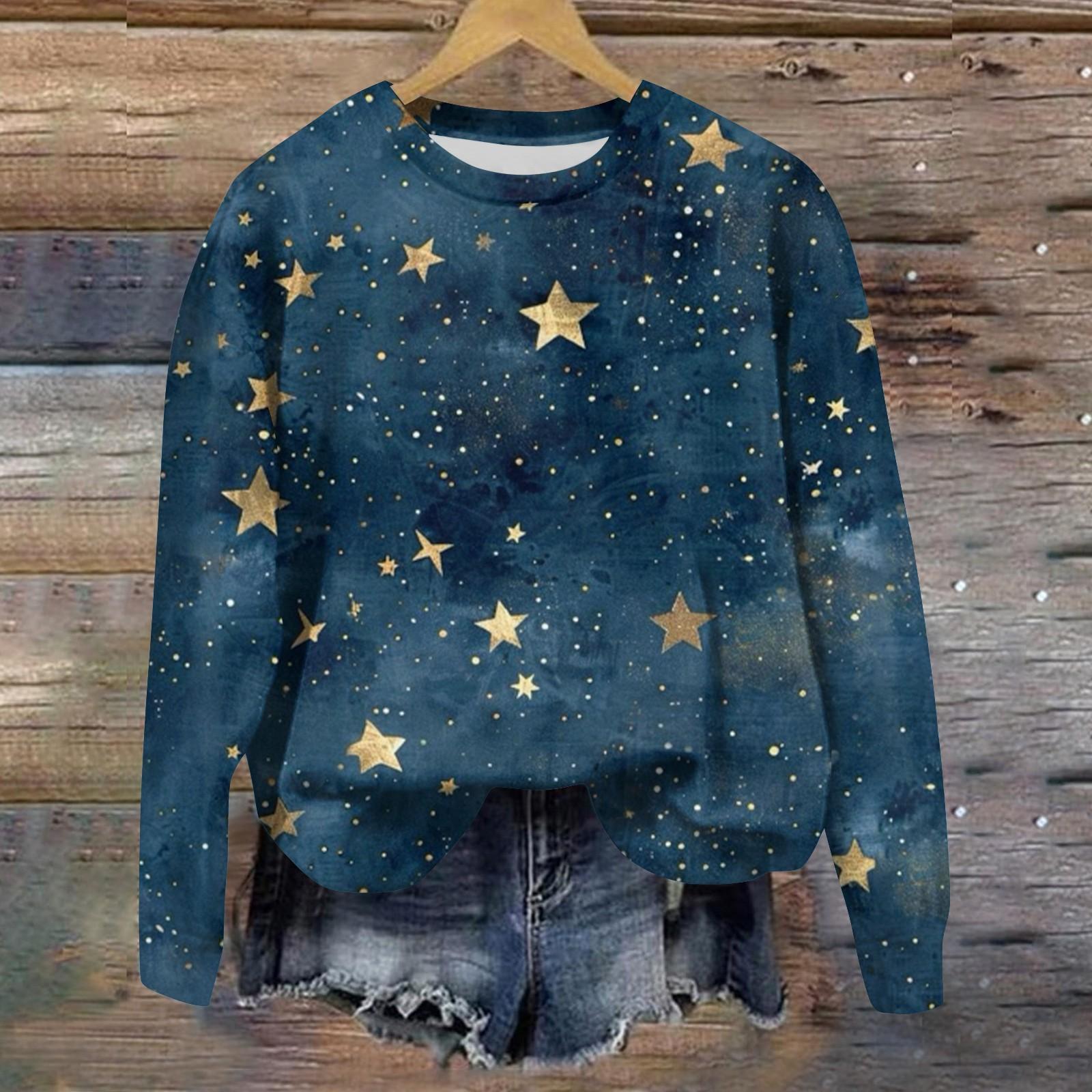 

Жіноча вільна повсякденна толстовка з круглим вирізом і довгими рукавами з принтом, модний топ з довгими рукавами XL