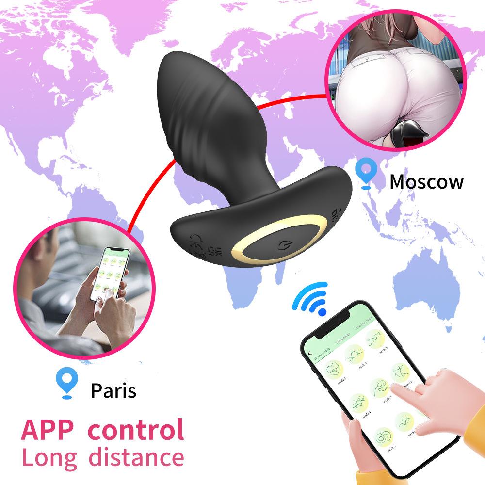 Wireless Bluetooth Vibrating Anal Plug Men Prostate Massager App Control Male Butt Plug Vibrator Adult Sex Toys for Women Gay