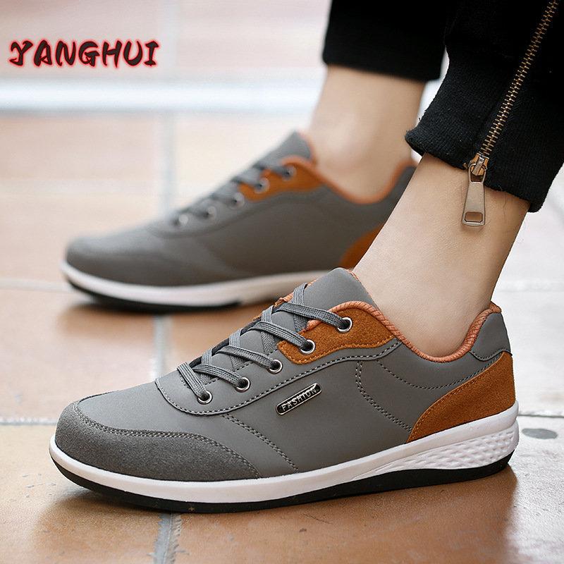 Новые повседневные кроссовки на шнуровке с контрастной круглой головкой для мужчин — фото 5