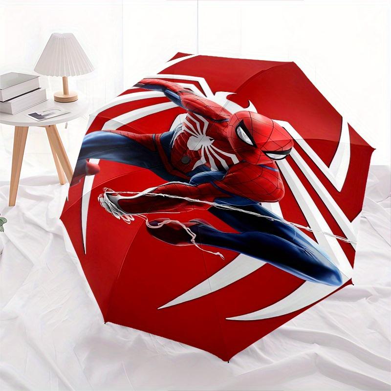 

Spider-Man Theme Automatic Compact Folding Cute Umbrella - Portable and Durable, 8-Bone Iron Umbrella for All Weather0707062