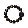Bodhisattva Agarwood Kynam Sandalwood Men's Bracelet with Chen Gui Bao Buddhist Beads - Three-Sided Buddha Ethnic Style