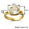 Novel Vintage Geometric Cubic Zirconia Ring for Women Gold Color Fashion Party Daily Simple Versatile Accessories Jewelry