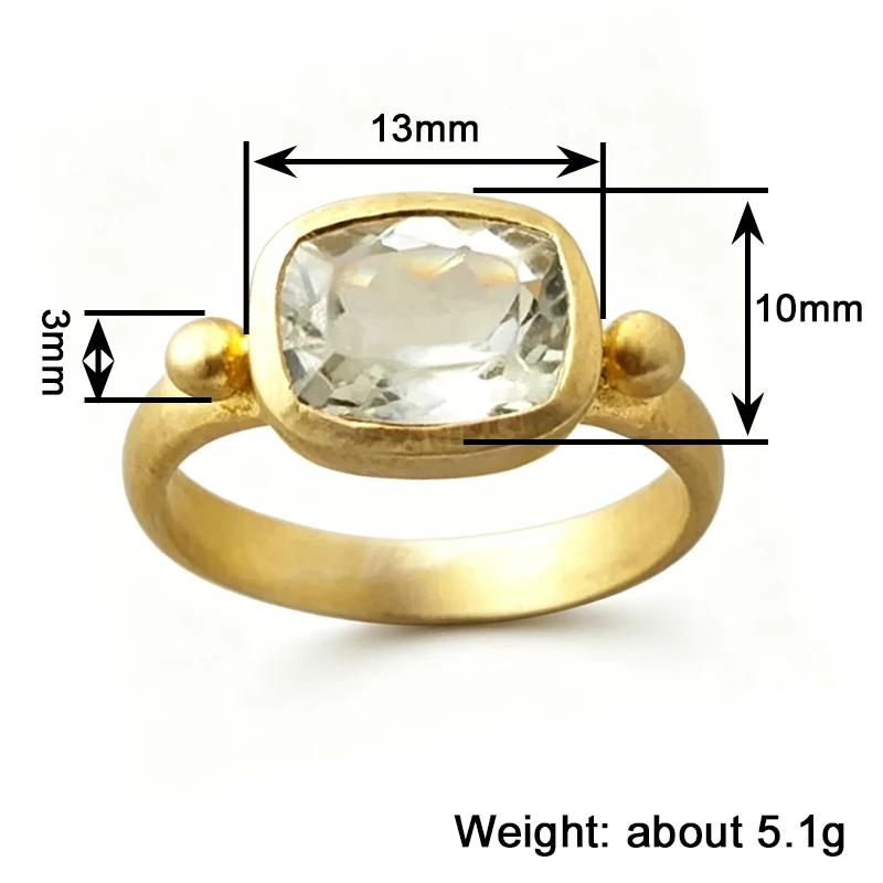 Novel Vintage Geometric Cubic Zirconia Ring for Women Gold Color Fashion Party Daily Simple Versatile Accessories Jewelry
