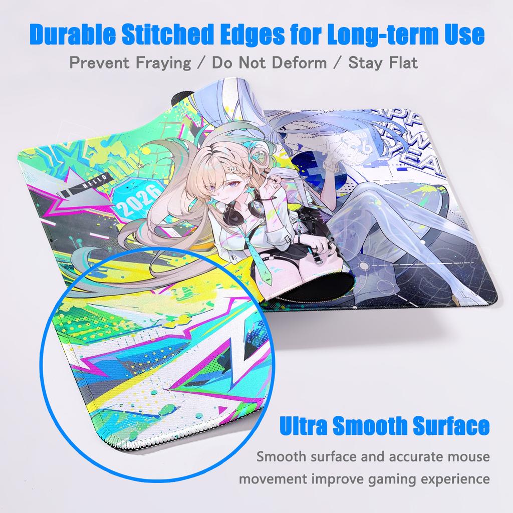 Neues Kawaii Wuthering Waves Mornye Lynae Mauspads Computer Tisch Schreibtischmatte Gaming Zubehör Hübsches Anime Mädchen Gamer PC Mauspads
