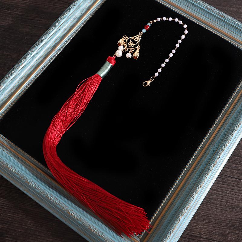 Golden Peace Lock Necklace - Ming Dynasty Hanfu Tassel Collar Accessory
