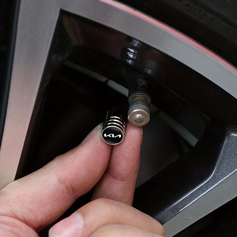 AABIX1 4Pcs Aluminum Alloy Car Wheel Tire Valve Caps Stem Cover For Kia Sportage Ceed Picanto Rio ProCeed Niro 5 3 4 K7 K5 K8 K3 Ray K9