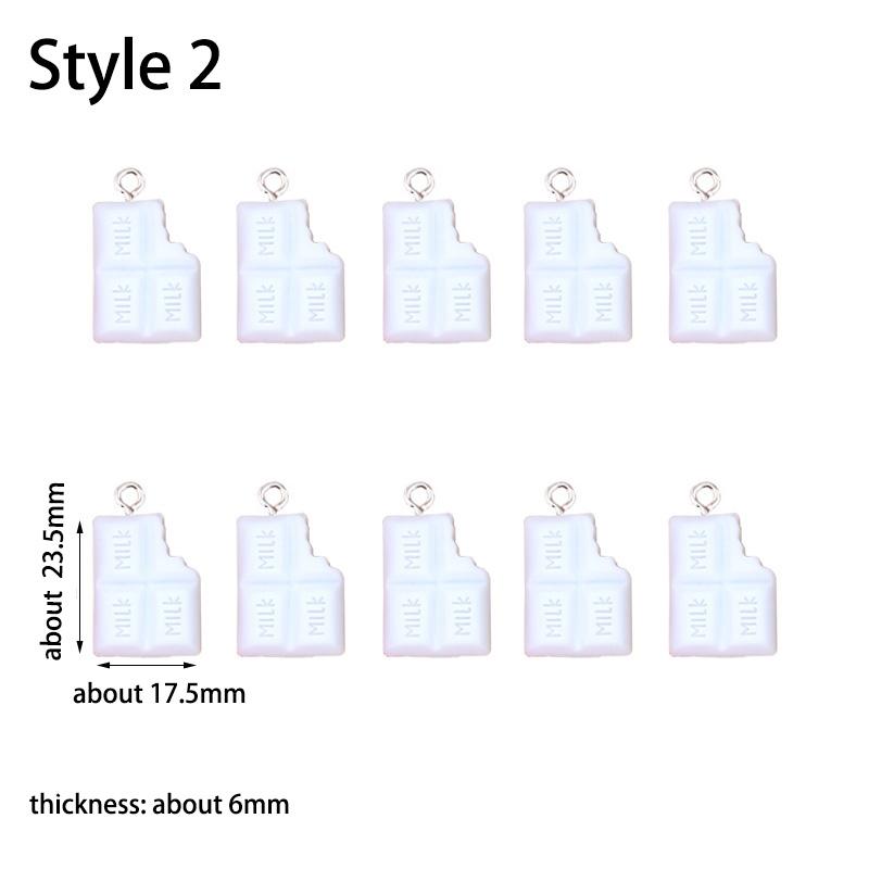 10pcs/lot 18*28mm Chocolate Milk Resin Charms Pendants for DIY Jewelry Making Accessories Handmade Earring Necklace Bracelet