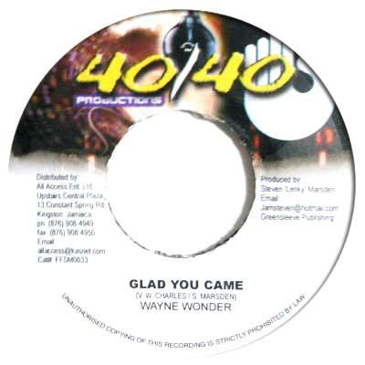 7inch Record WAYNE WONDER - Glad You Came FFSM0033 40/40 Productio 2002 Jamaica Reggae, Ska & Dub Used