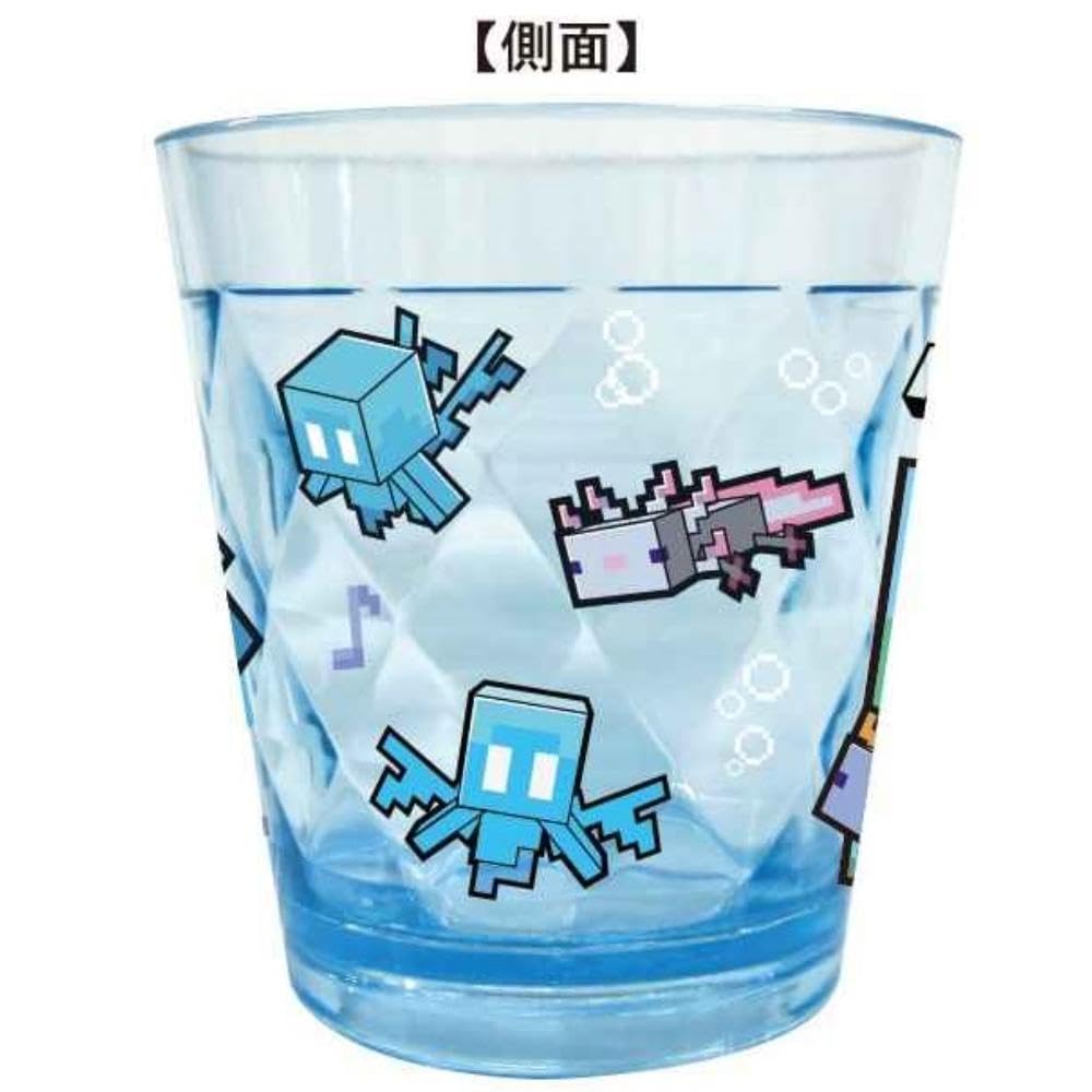 K Company Minecraft Glitter Clear Cup Blue X X MCT-CL4-BL H9.1 W8.3 D8.3cm