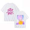 Saja Boys Tshirt 2026 Summer Cool Cartoon Kpop Demon Hunter Mens Tshirt Round Neck Pure Cotton Mens Parentchild Wear