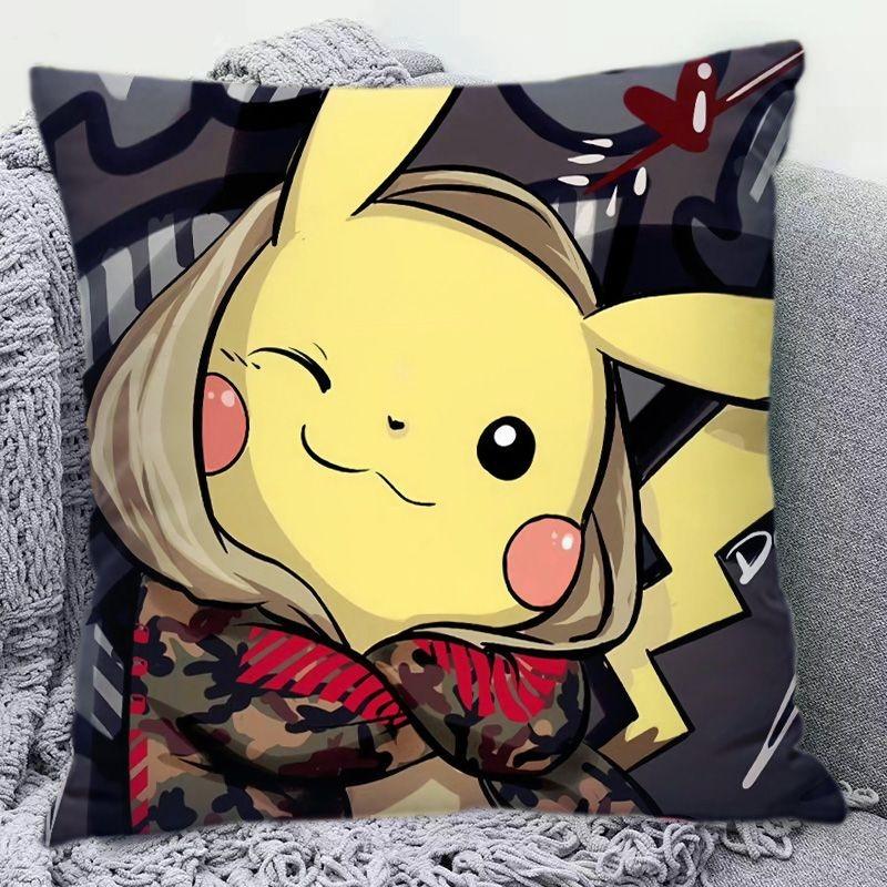 1 Stück niedlicher Pikachu Kissenbezug cooler Pikachu Kissenbezug Raumdekoration Kissenbezug Sofakissenbezug Heimdekoration