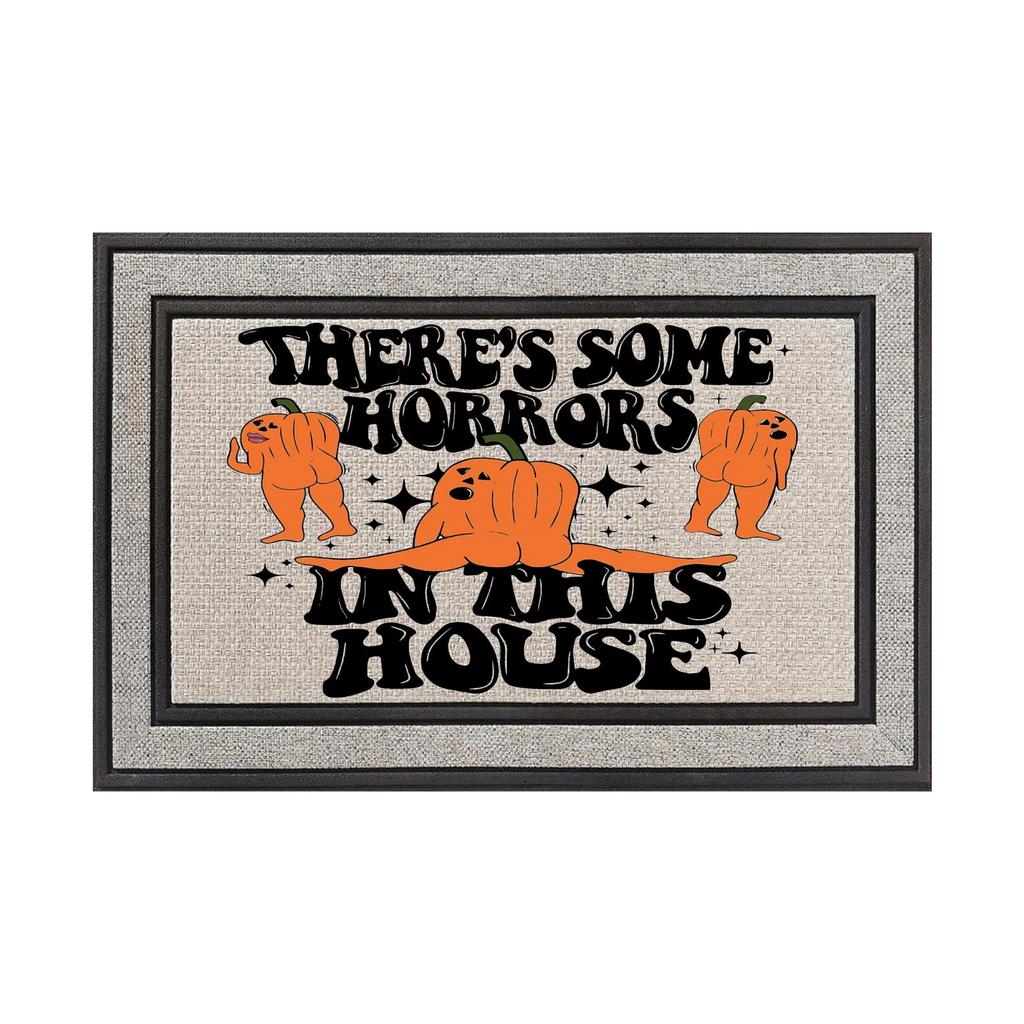 Creative Pumpkin Quirky Floor Mat Family Holiday Atmosphere Dirt-resistant Doormat Cute Floor Mat