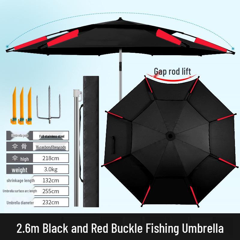 Large Outdoor Fishing Umbrella: Rainproof, Sunshade, Folding, Thickened, UV Protection