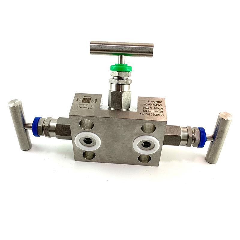 Three-Valve Manifold with EJA 3051 Differential Pressure Transmitter, SF-2B Integrated, Stainless Steel 304