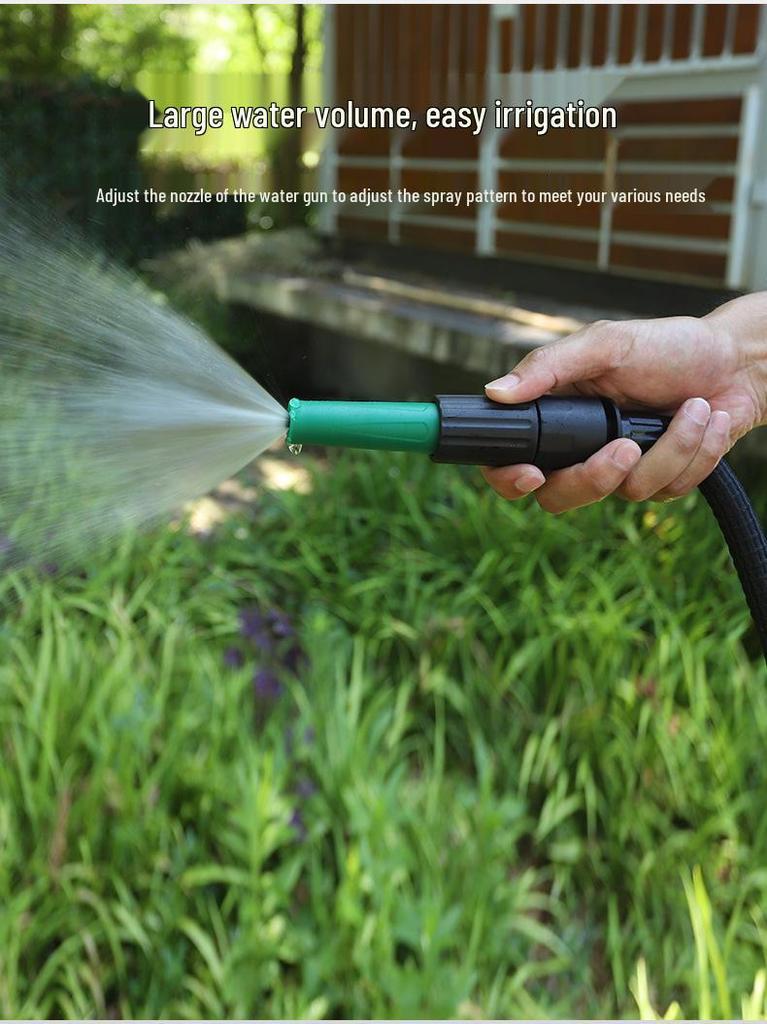Retractable High-Pressure Hose: Versatile Car Wash & Garden Watering Tool for Easy Storage