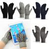 Men Women Plus Velvet Soft Touch Screen Mittens Thick Warm Arm Warmers Knitted Gloves
