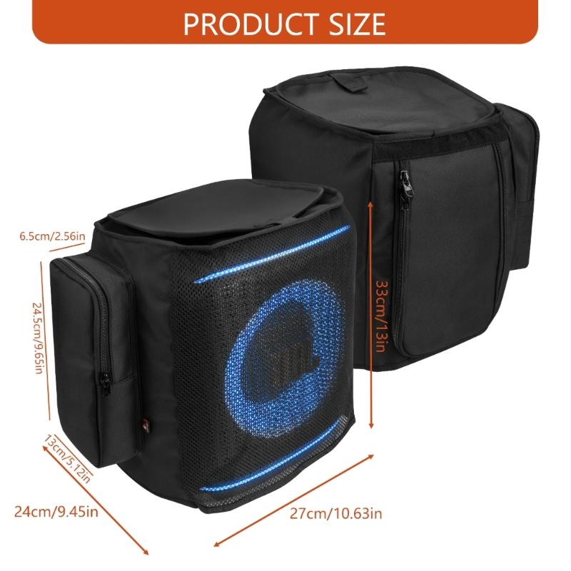 Protective Cover For Encore 2 Speaker With Unique Design Zippered Closure Dustproof Storage Bag With Side Pockets