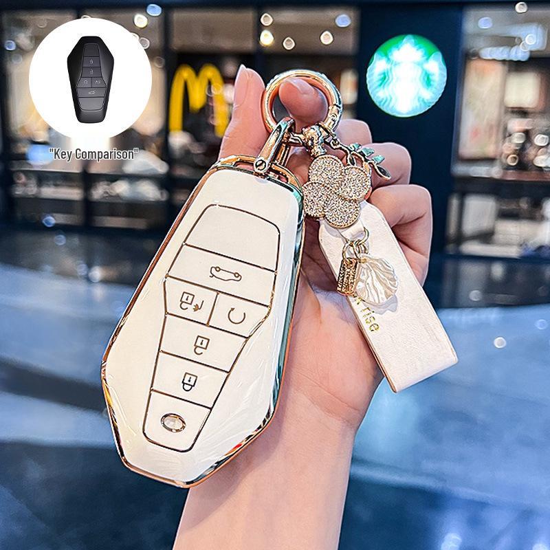 Luxury Key Case for GAC AION V Z03 - Fashionable Buckle Shell Car Accessory