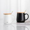 Simple Mug with Lid Spoon Ceramic Cup Hotel Room Water Cup Opening Gift Box Coffee Cup