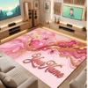 Abstract Geometric Theme Crystal Velvet Floor Rug Personalized Custom Name Text Warm Carpet Home Decoration