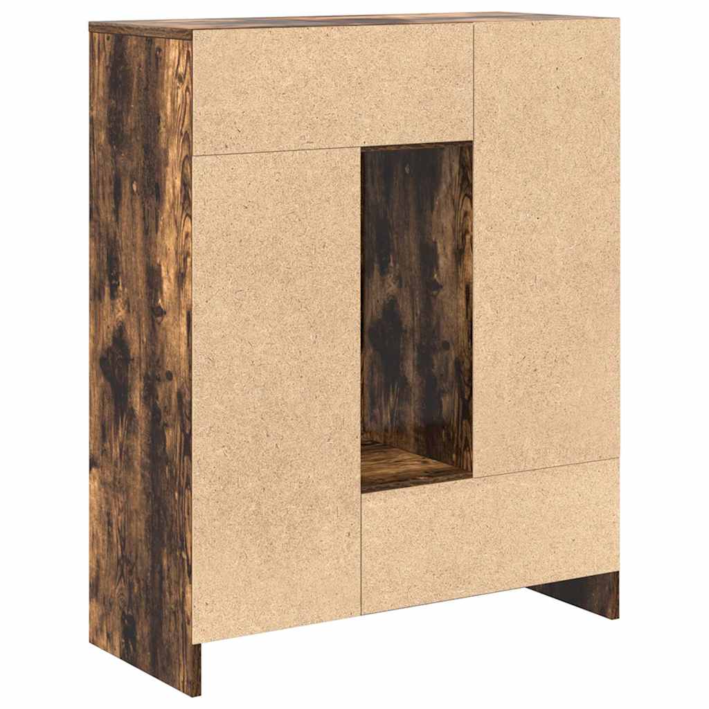 Sideboard with Drawers and Doors Smoked Oak 73 x 31 x 90 cm