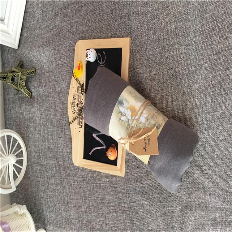 Korean Four Seasons Cotton Linen Women's Scarf: Solid Color Literary Shawl & Extra Long Beach Silk Scarf