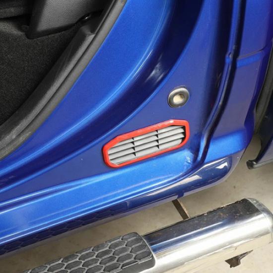 For Dodge Ram 1500 10-26 ABS Red Rear Door Air Exhaust Vent Cover Trim Frame 2P
