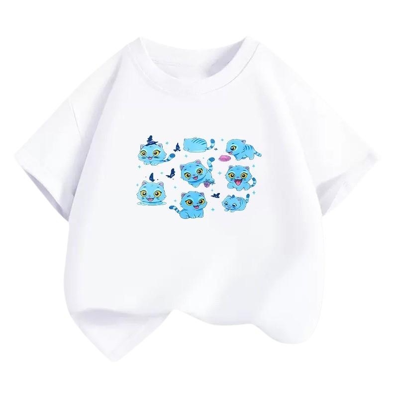 Kids Girls Kpop Hunters Zoey Mira Rumi Derpy Print T-shirt 110cm белый